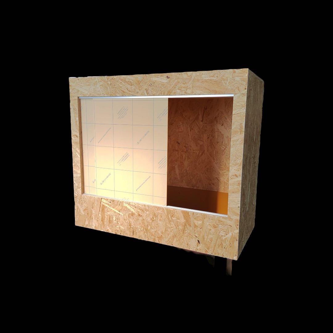 爬虫類ケージ110×70×50 天板固定　足場