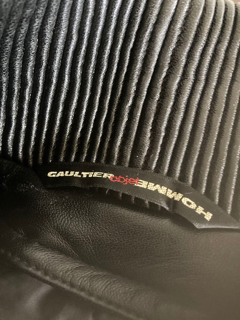 GAULTIER HOMM E 黒 羊革レザージャケット