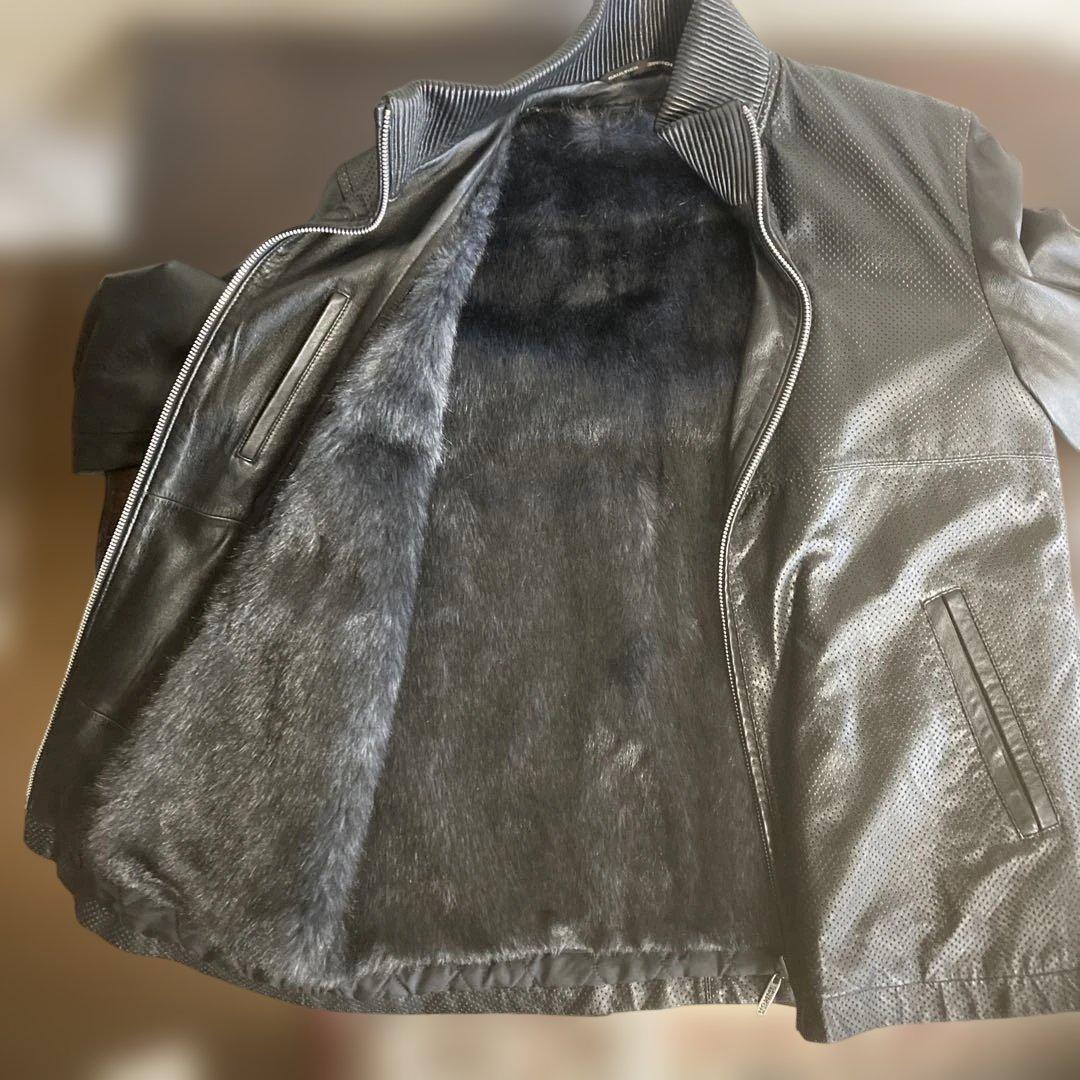 GAULTIER HOMM E 黒 羊革レザージャケット