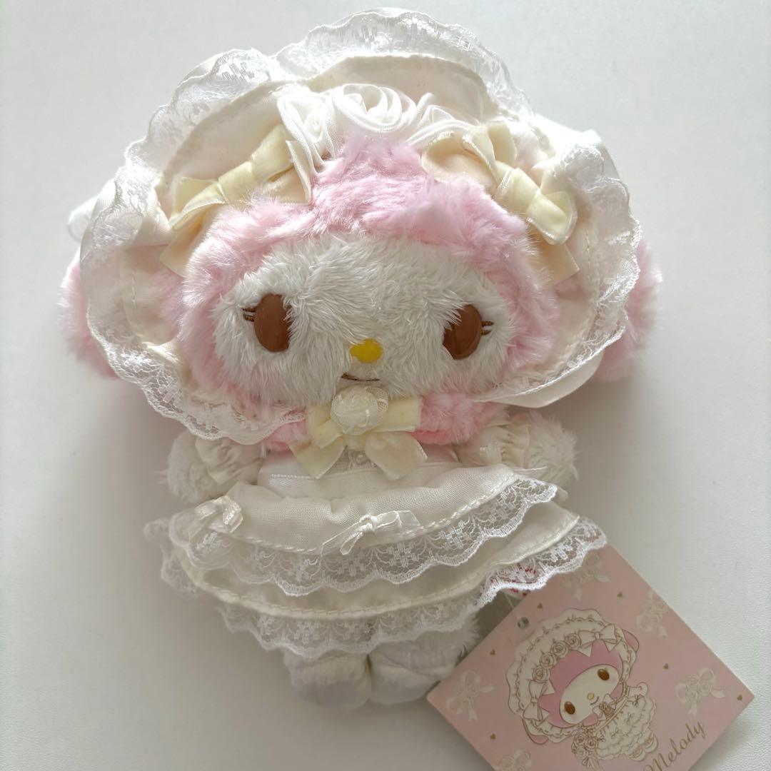 マイメロディ レースデザイン ウェディング 白 ロリータ マスコット タグ付き