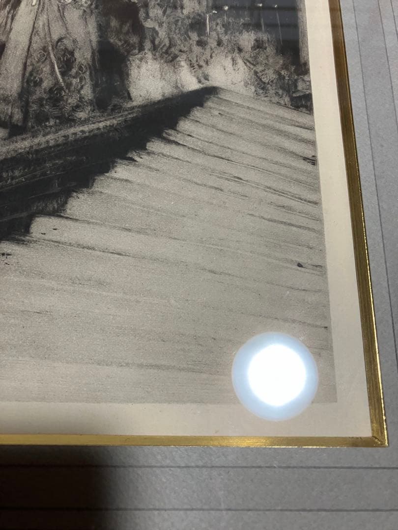 ルイ・イカール　「聖女の守り神　18」銅版画　額装　箱有