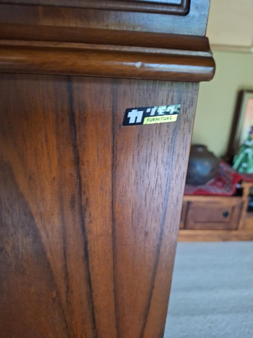 美品！karimoku カリモク コロニアル 電話台 花台 リビング収納