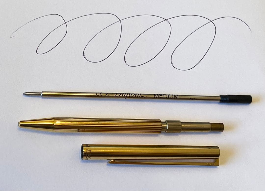 エステーデュポン/ボールペン / ゴールド / ツイストタイプ / 純正リフィル
