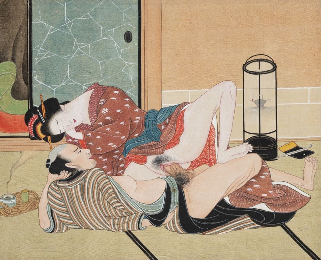 肉筆春画帖 全12圖 浮世絵 明治期 肉筆 美人画 春画 ukiyoe 艶本