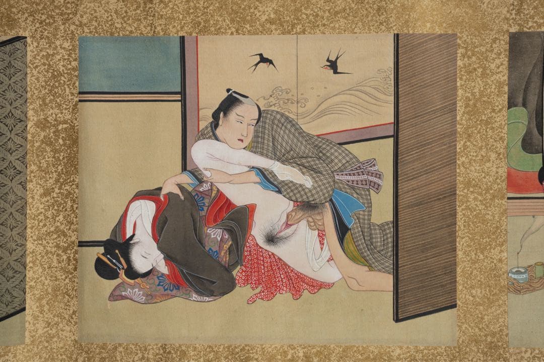 肉筆春画帖 全12圖 浮世絵 明治期 肉筆 美人画 春画 ukiyoe 艶本