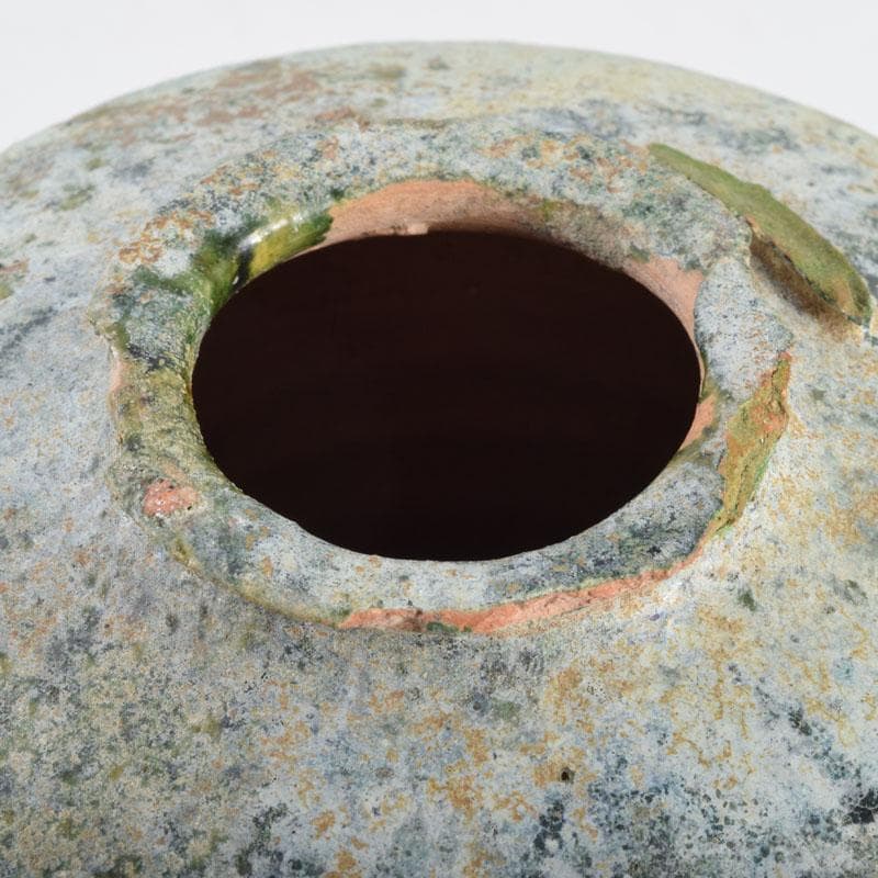 中国　漢緑釉　銀化　穀物倉　C　9229