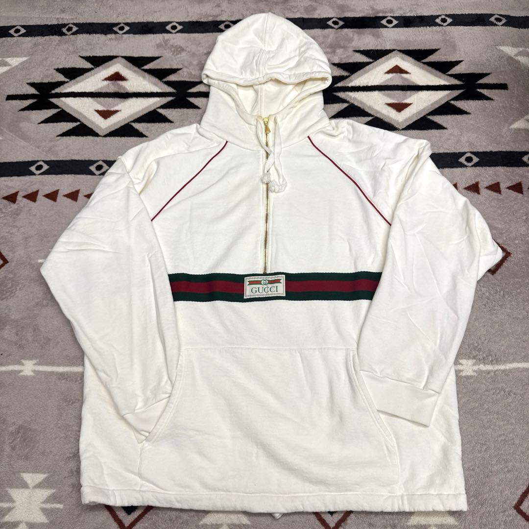 り*お様 ★グッチ★ウェブ＆GUCCI ラベル付き スウェットシャツ★size