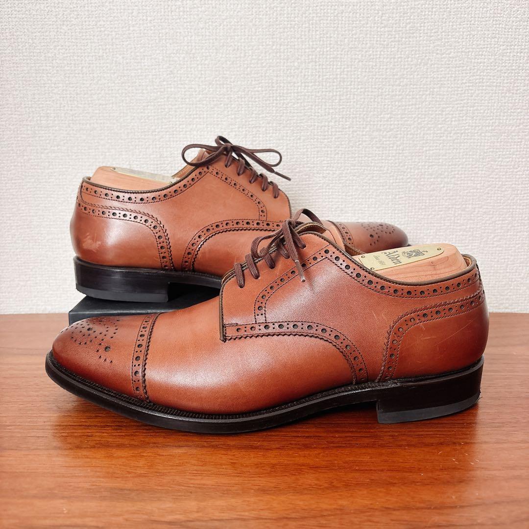 美品 REGAL 外羽根 メダリオン ストレートチップ ブラウン 25㎝