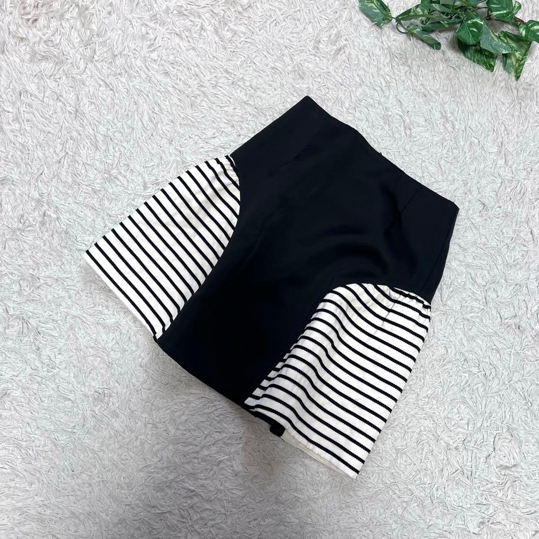 23SS ボーダーズアットバルコニー ファインダーボーダーミニスカート 36