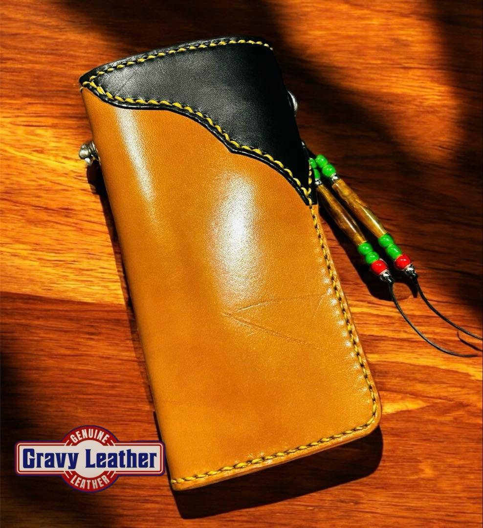 Gravy Leather 栃木レザー 本革 長財布 ファニー ホワイトハーツ