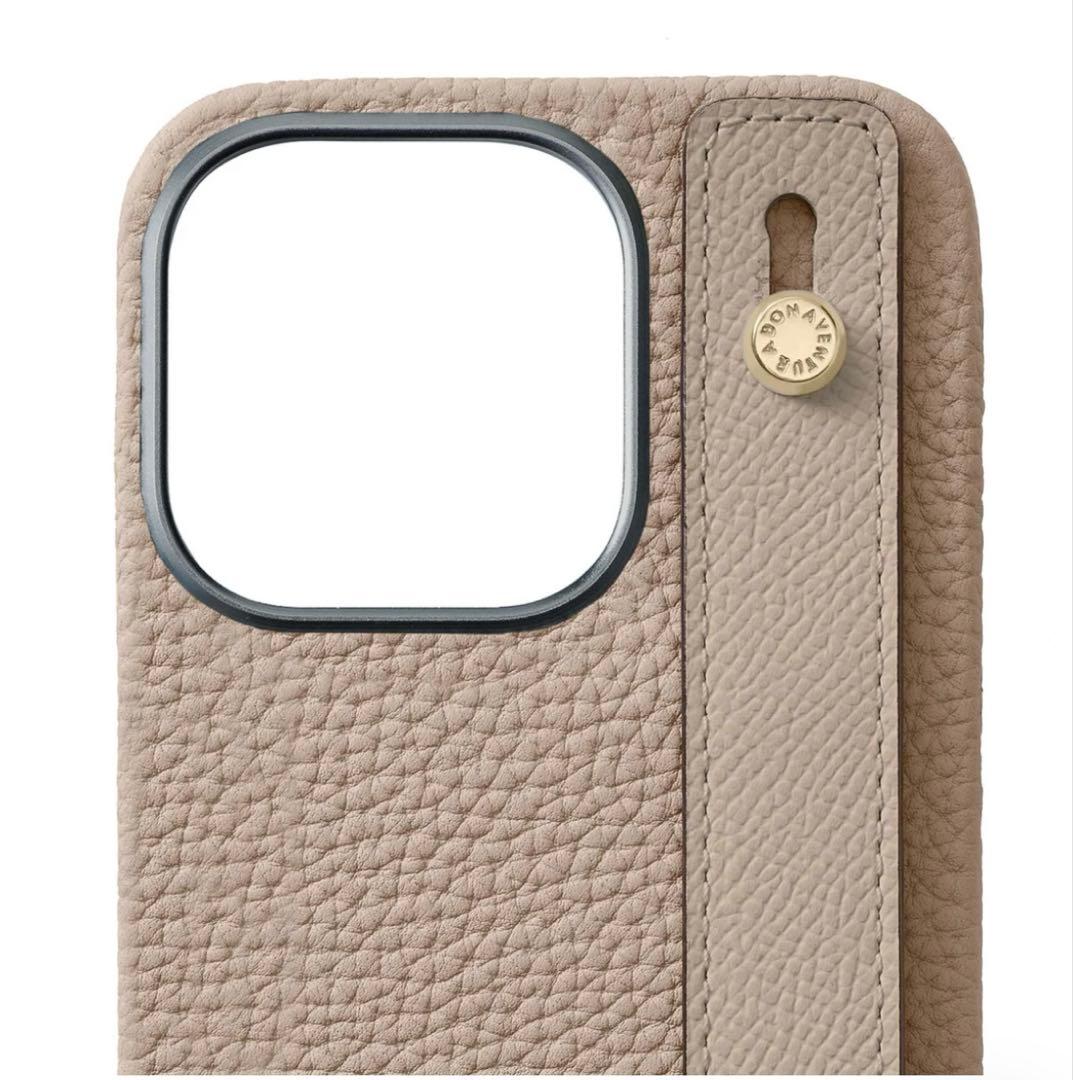 ボナぺンチュラ　iPhone16Pro ケース、ストラップセット　グレージュ