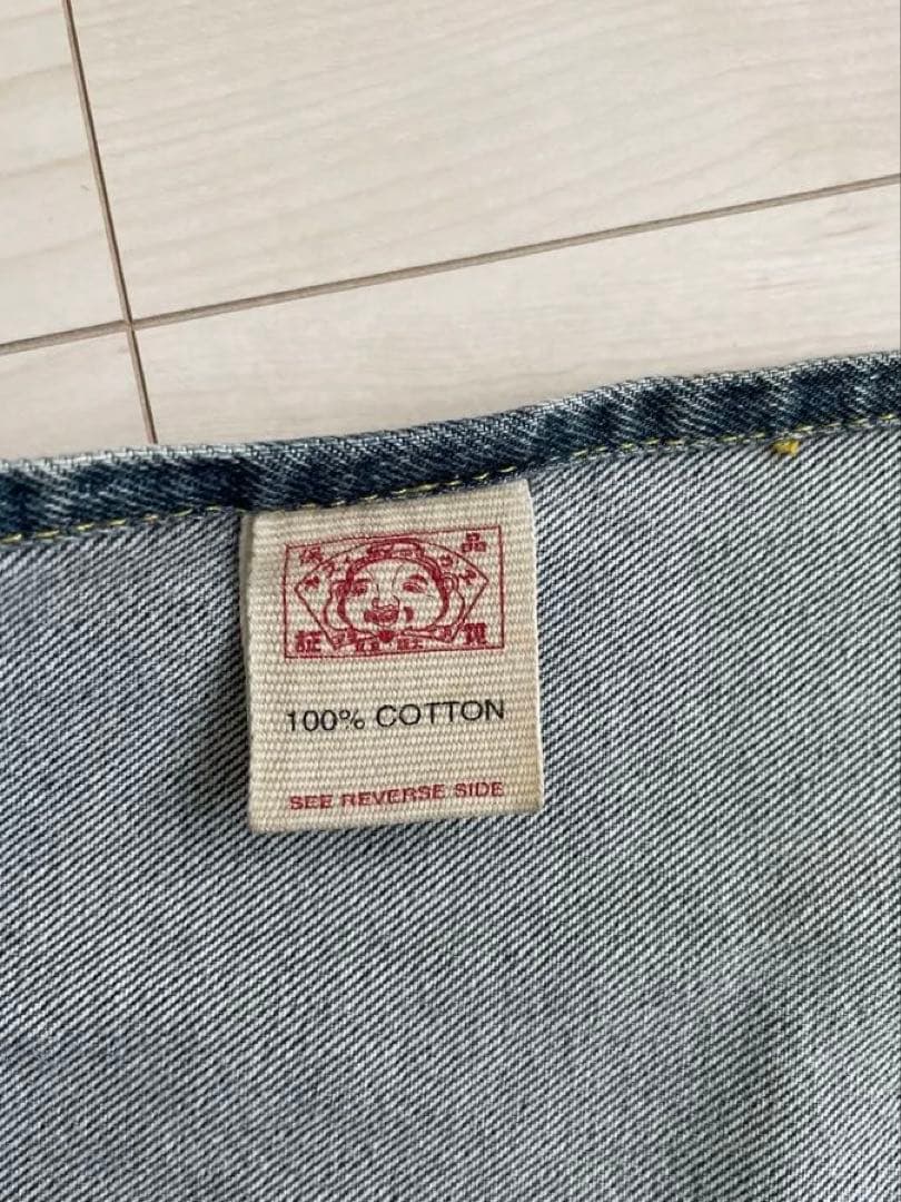 evisu デニムエプロン 前掛け インディゴ　ビンテージ（エヴィス エビス）