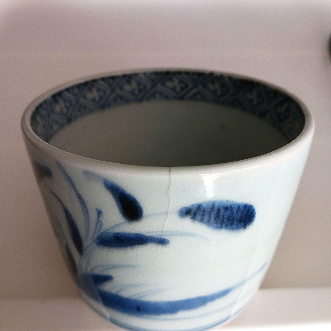 古伊万里　夫婦うずら草文