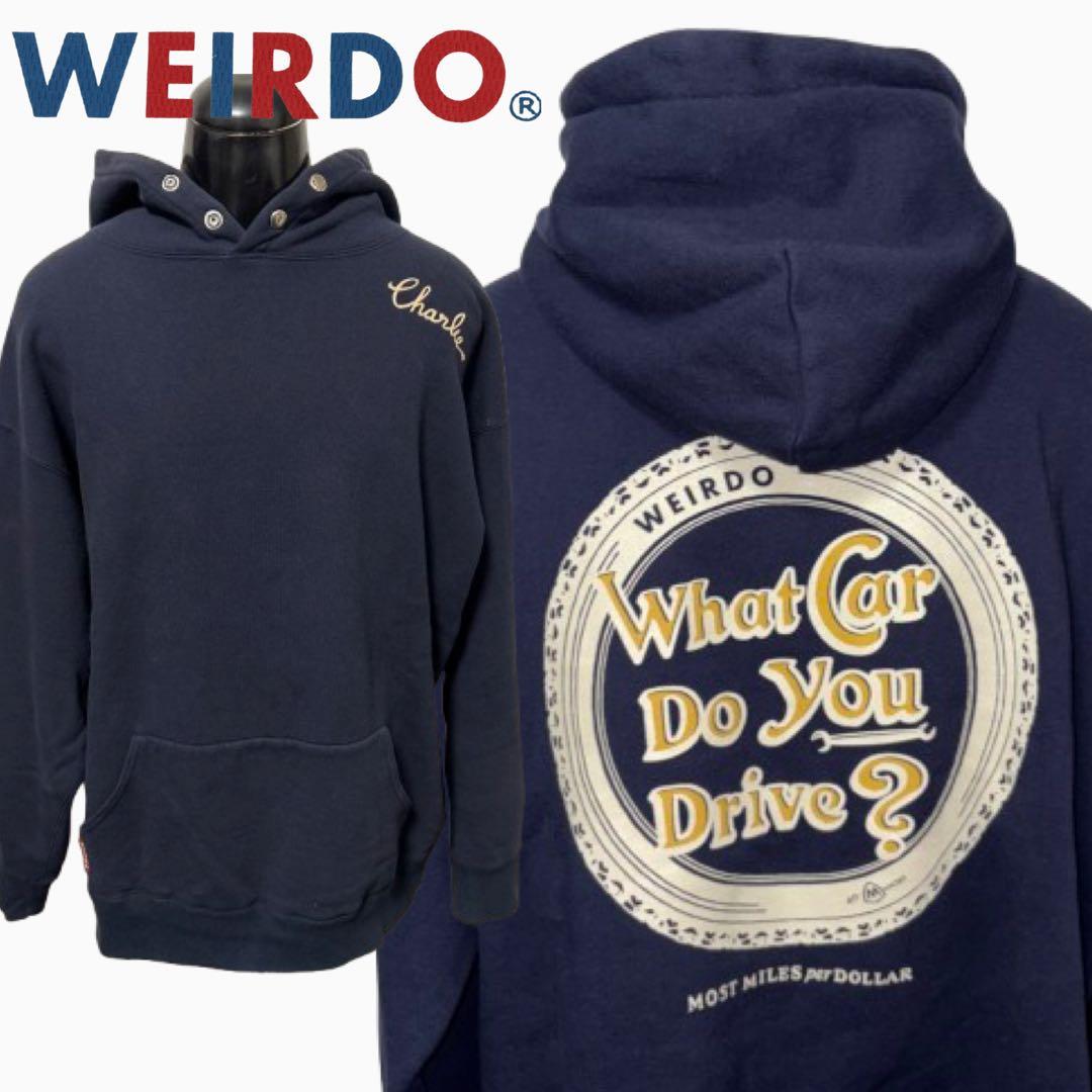 WEIRDO ウィアード 40'S スナップ スウェットパーカー　ネイビー　M