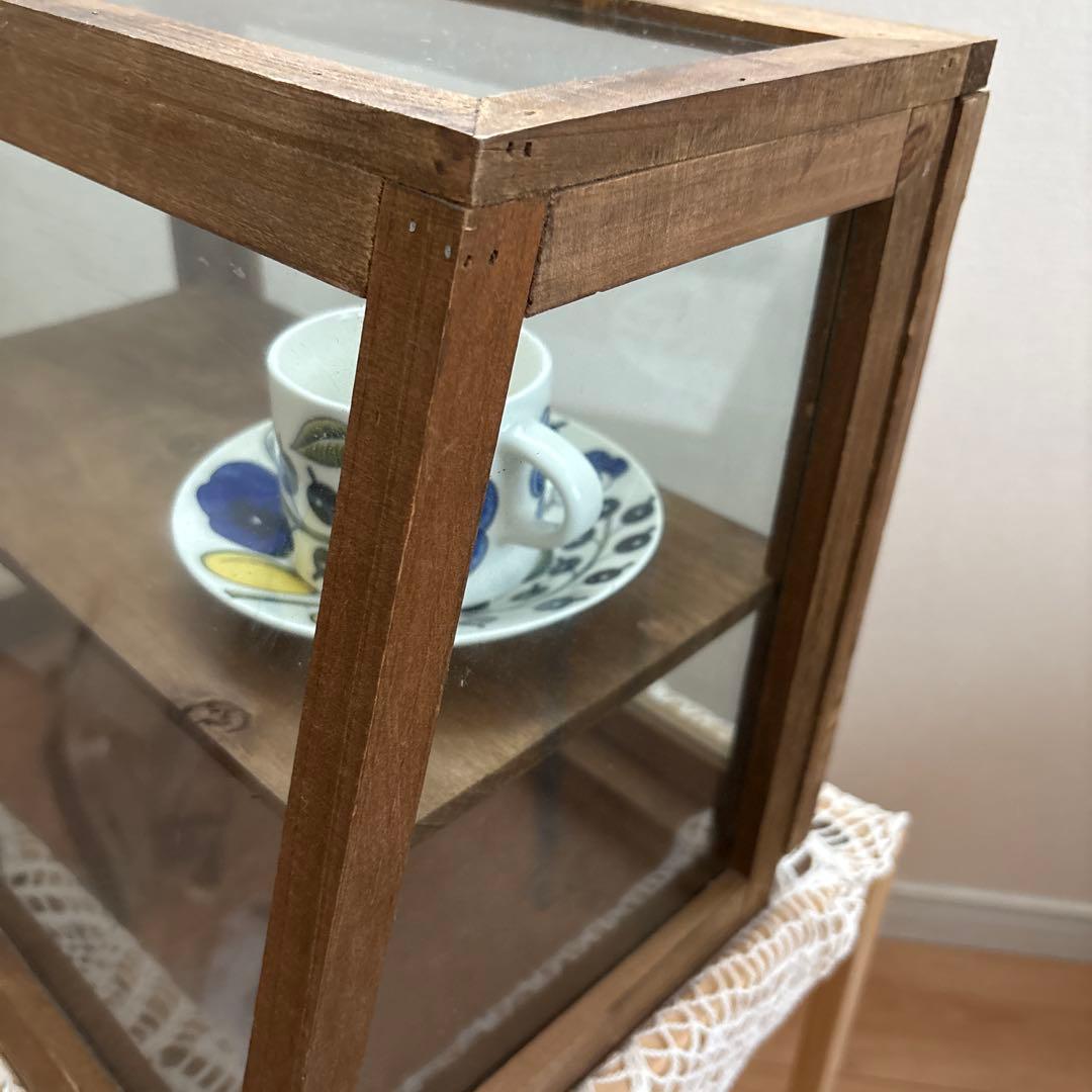 北欧　昭和レトロ　ヴィンテージ　木製ディスプレイケース