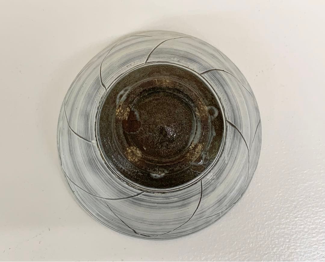 楠部彌一作　印花茶碗　　表千家 裏千家 抹茶茶碗 茶道具