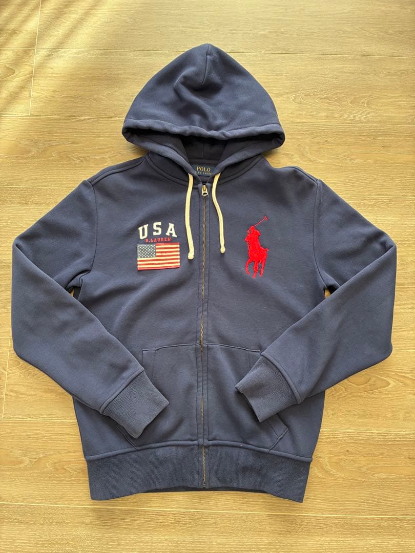 Polo Ralph Lauren ネイビー フルジッパーパーカー