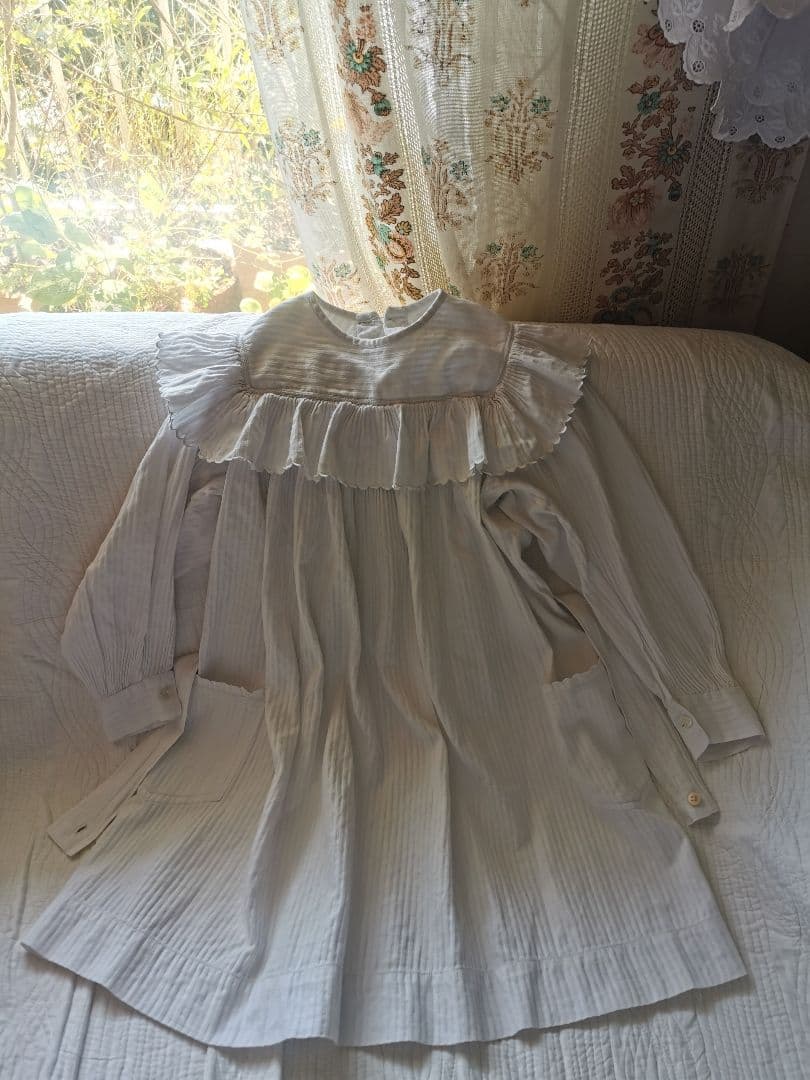 アンティークフランス ピケドプロヴァンス ベビードレス セレモニー 幼児洗礼式