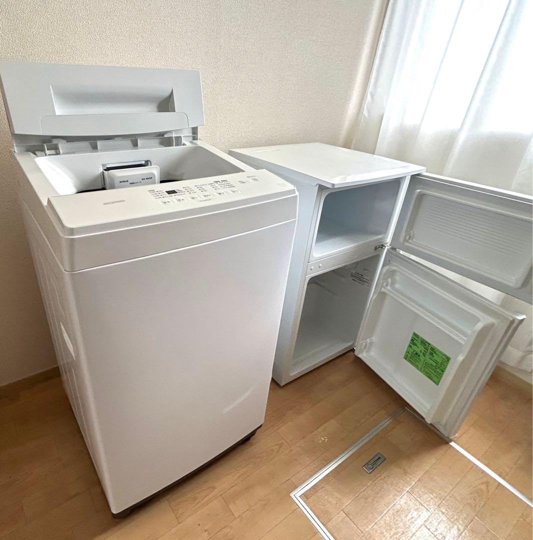 【関東送料込】冷蔵庫洗濯機アイリスオーヤマ 2021年／2022年/電子レンジ付