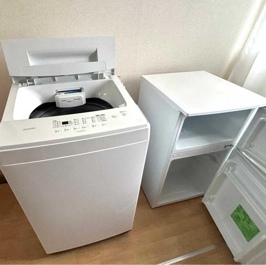【関東送料込】冷蔵庫洗濯機アイリスオーヤマ 2021年／2022年/電子レンジ付
