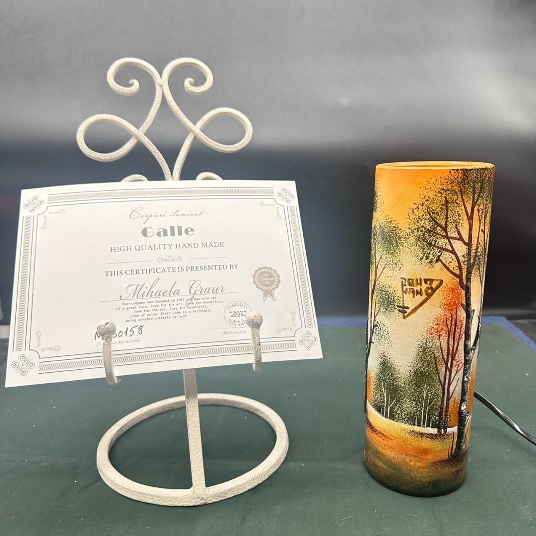 ドームナンシー 筒型 大　卓上証明　高さ22cm 被せガラス　アンテルカレール