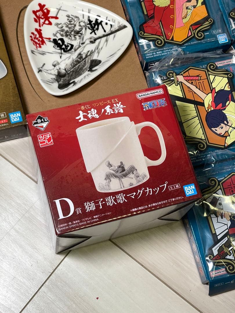 ワンピース一番くじEX マグカップ・皿・コースターセット