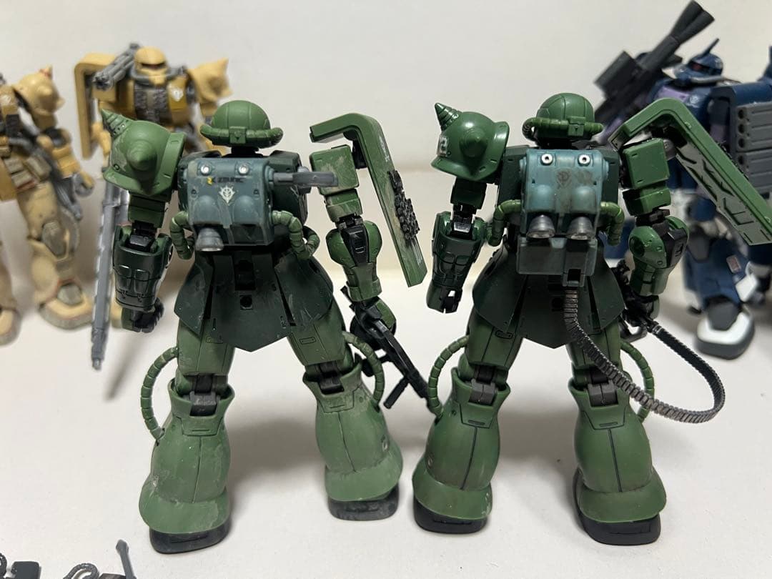 完成品 6体セットHG UCオリジンザクII /カスタム ウェザリング