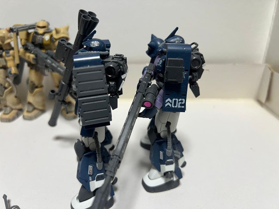 完成品 6体セットHG UCオリジンザクII /カスタム ウェザリング