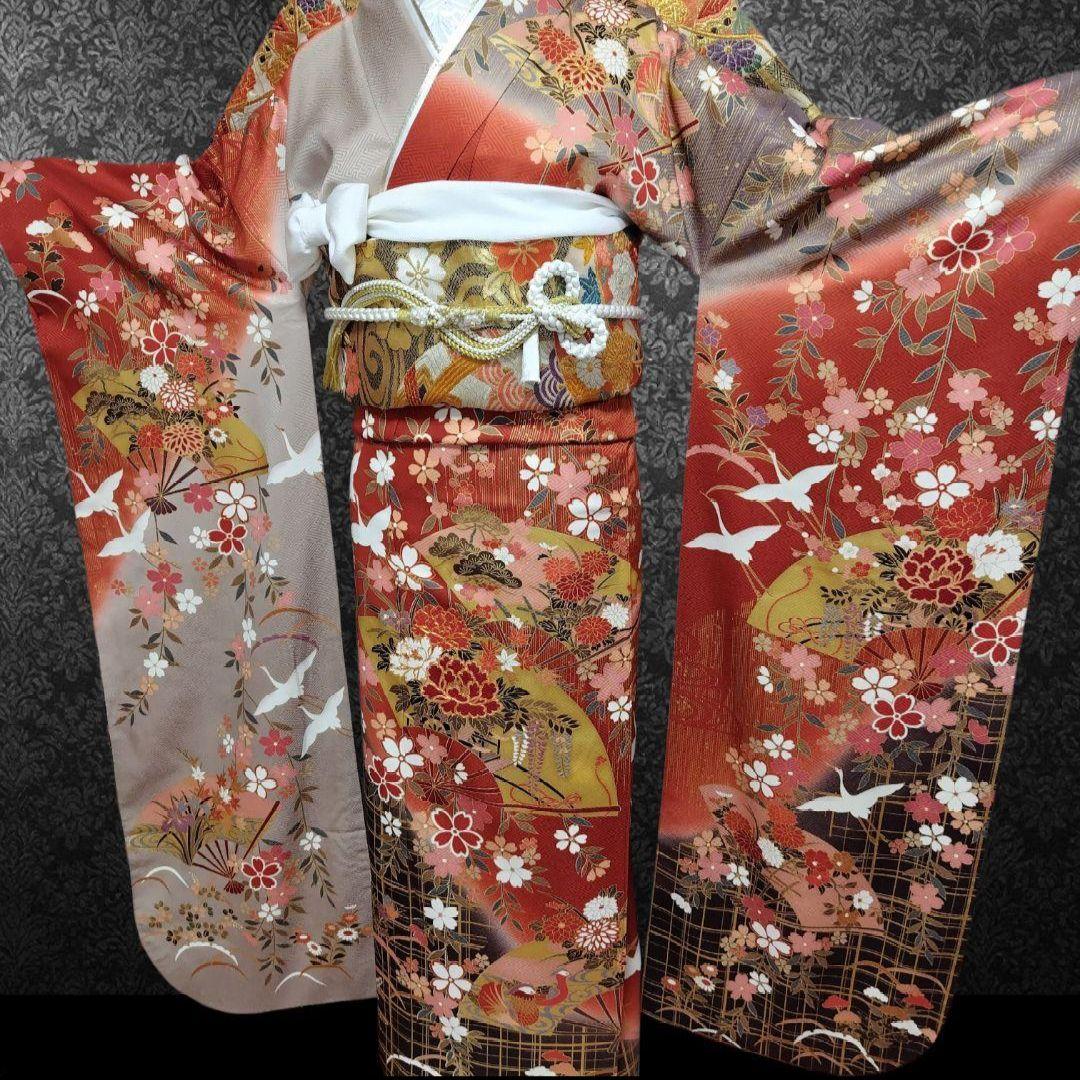 ☆さと☆SALE中☆振袖フルセット(7点)・金彩加工・金駒刺繍・共八掛