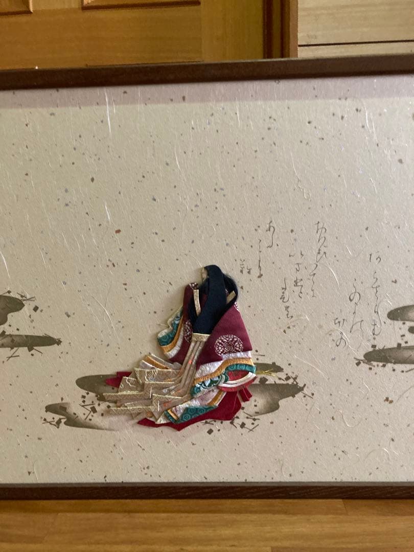 茶道具 風炉先屏風 歌仙絵巻　女桑　夏冬兼用　木製