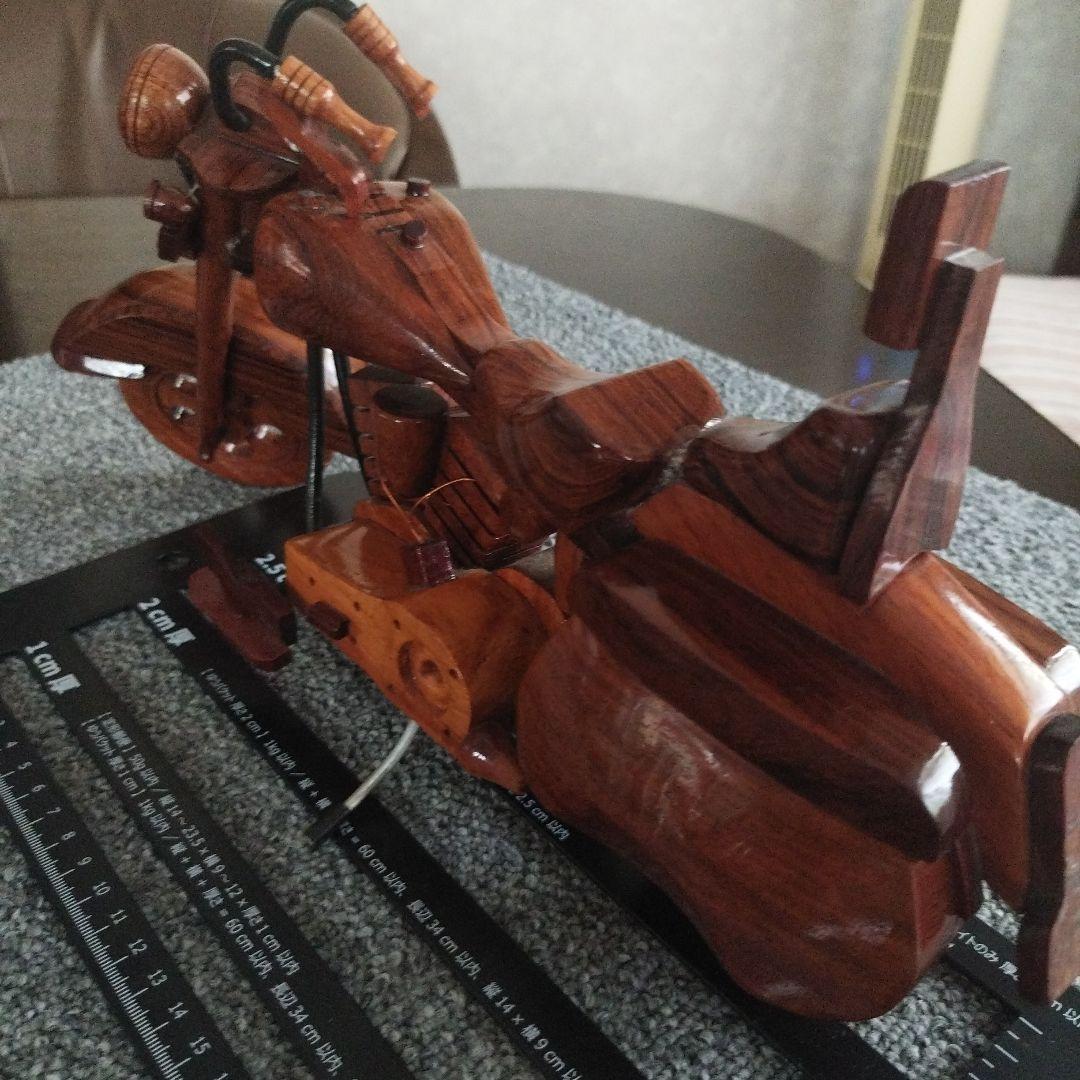 ハーレーダビッドソン 木製手作り 2023年のハワイ山火事 お見舞申し上げます