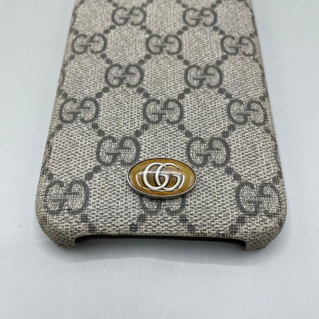 良品 グッチ iPhoneケース GGスプリーム iPhone11対応 ベージュ