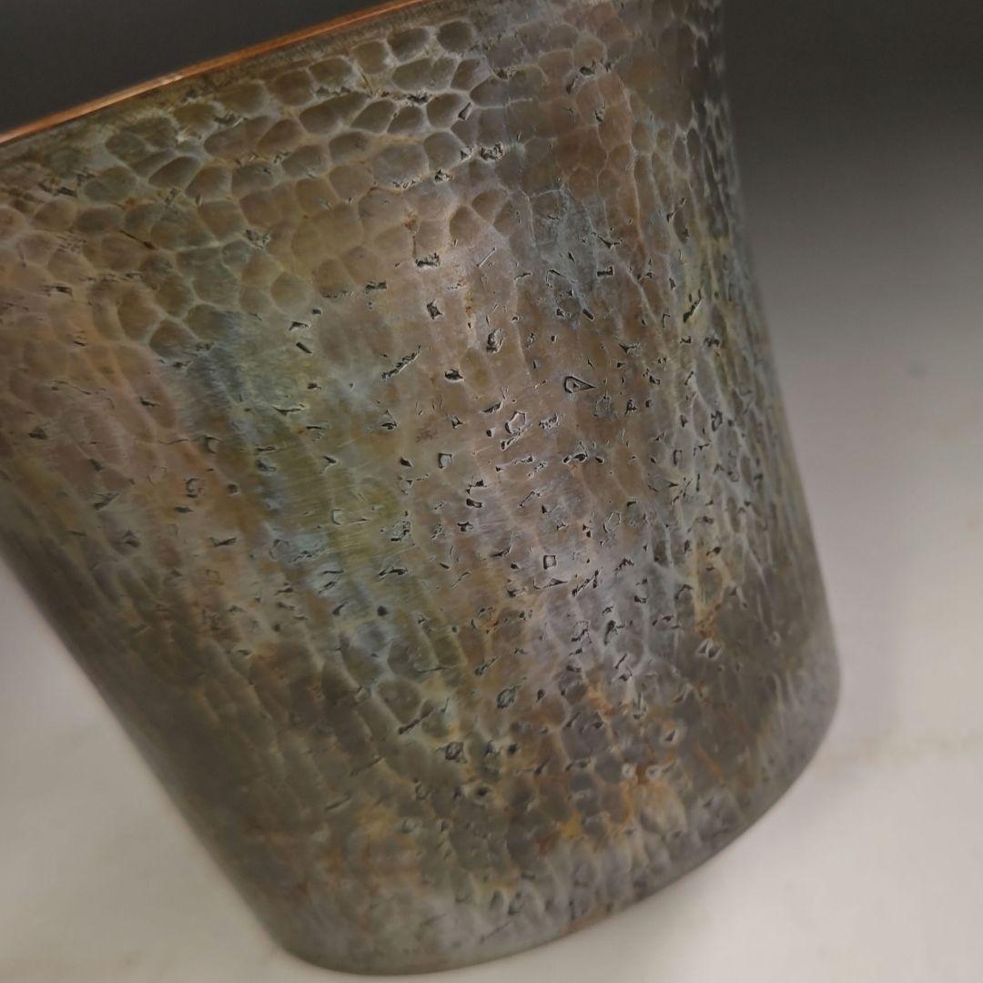 ウ285 健水『玉川堂』『銀古味　銅製健水　こぼし　共箱』茶道具