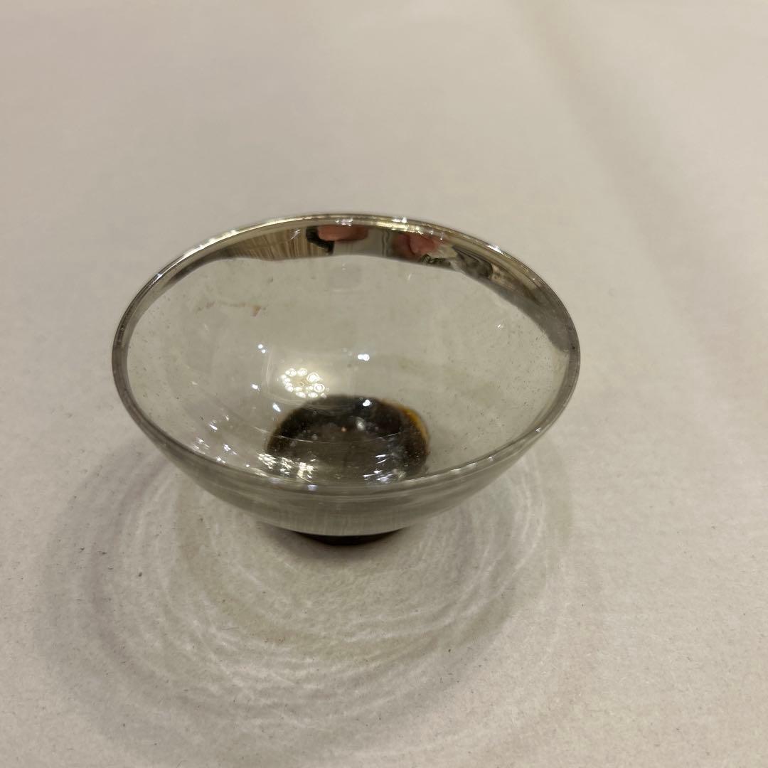 【値引き】大正ガラス　盃　お猪口　吹きガラス　気泡ガラス　クリアガラス　蔵出し