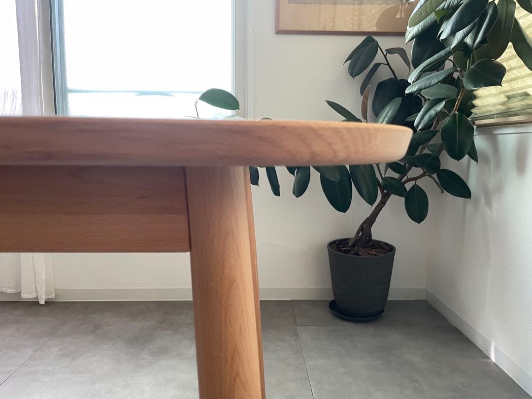 さくさく⭐︎無印良品 MUJI ブナ材テーブル 丸脚 150cm