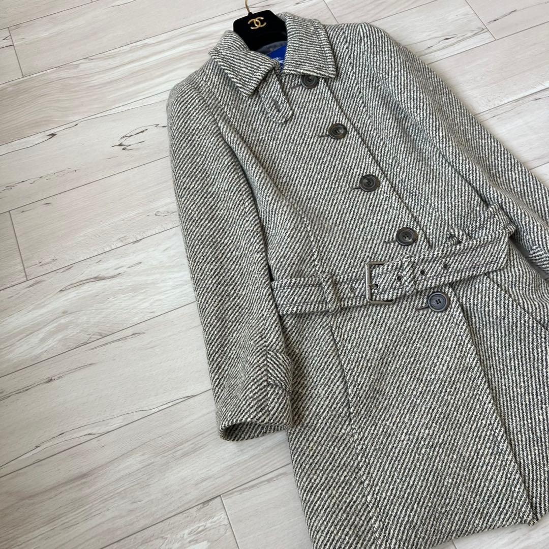BURBERRY BLUE LABEL ロンドンコート　アンゴラ　ツイードコート