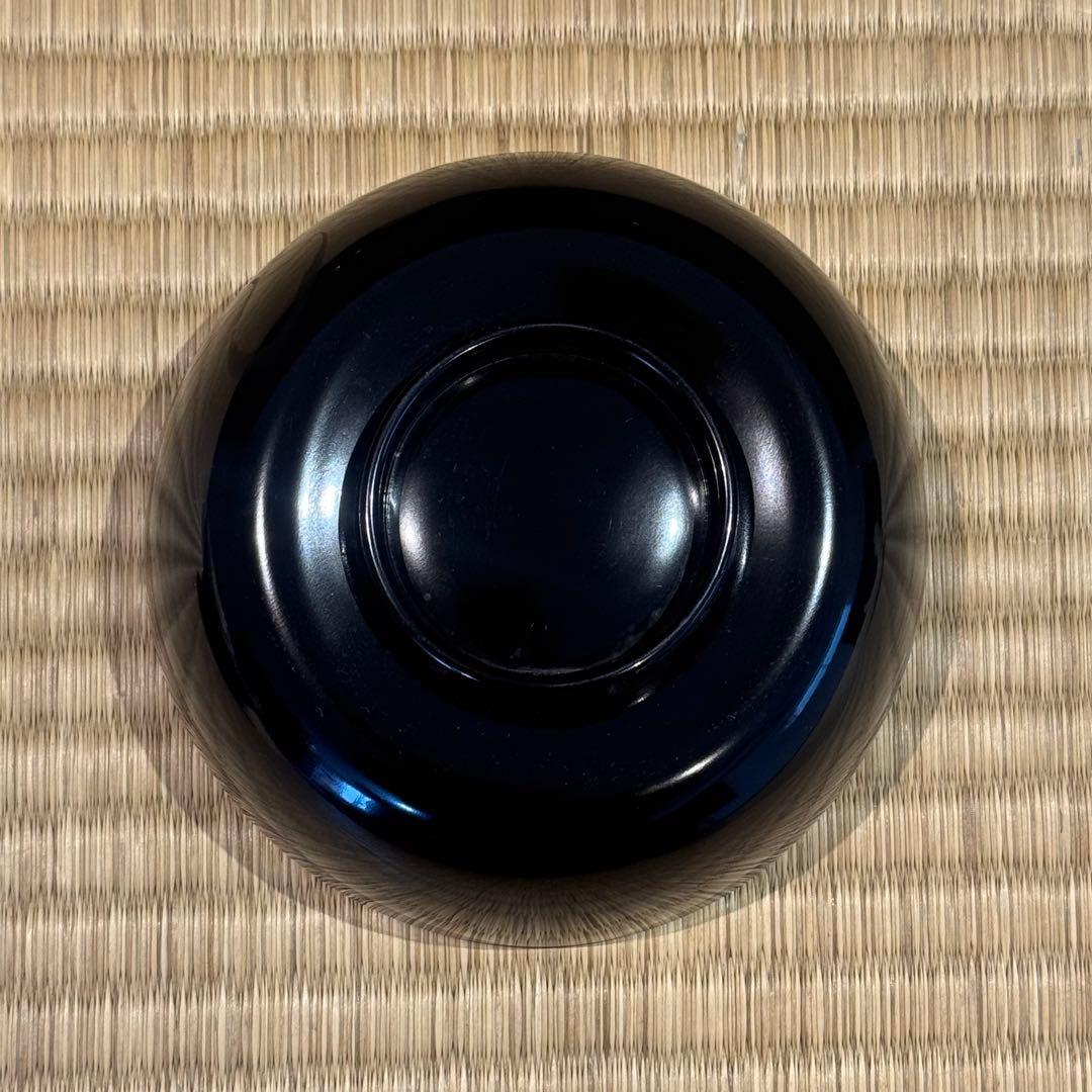 はなさん　輪島塗 松鶴図金蒔絵 黒漆 吸物椀 3客