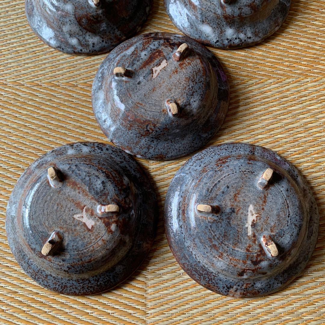 鼠志野 美濃焼 5客 会席膳 茶会席 木箱