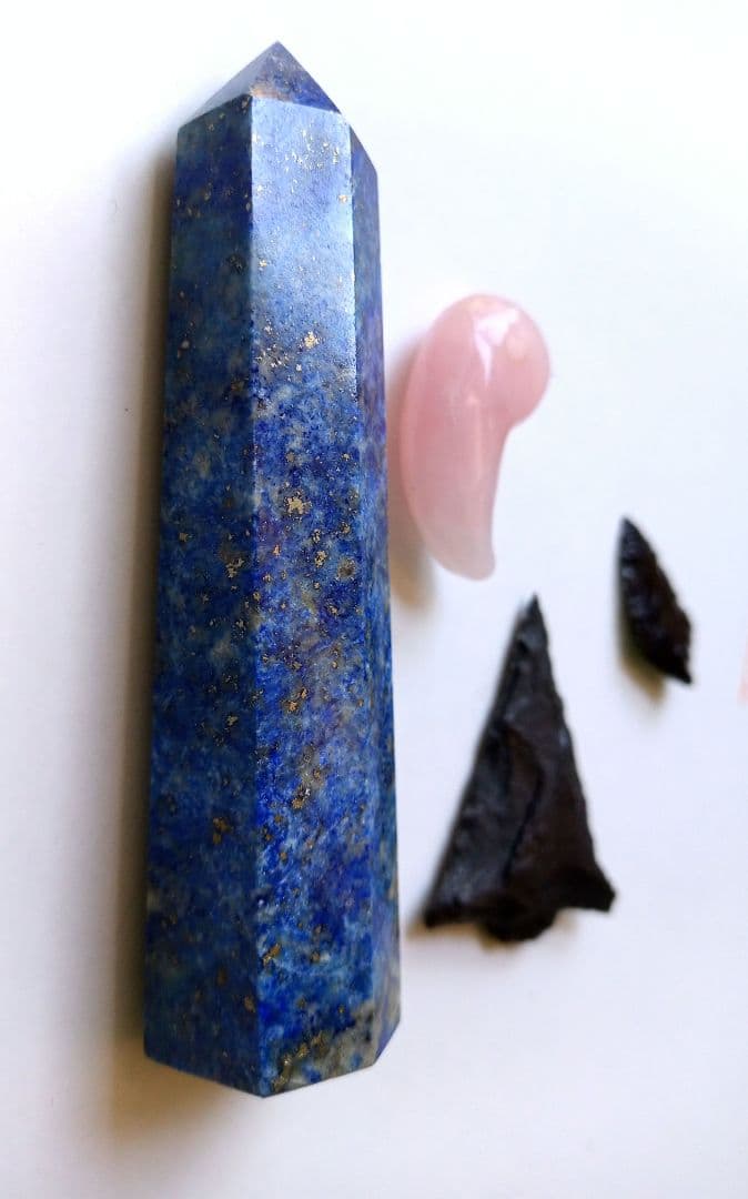 神代セット   ; . カムイ神代世界観　勾玉 ラピスラズリ六角柱 石鏃 石器