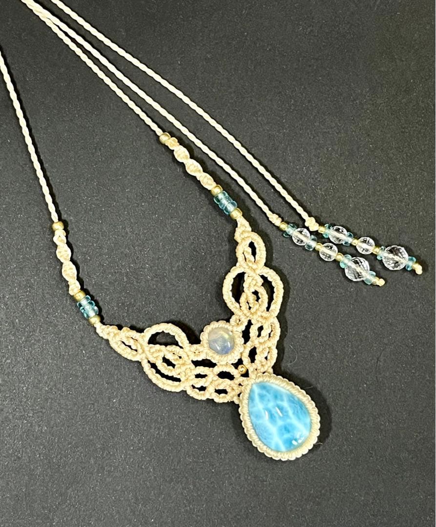 高品質ラリマー ネックレス