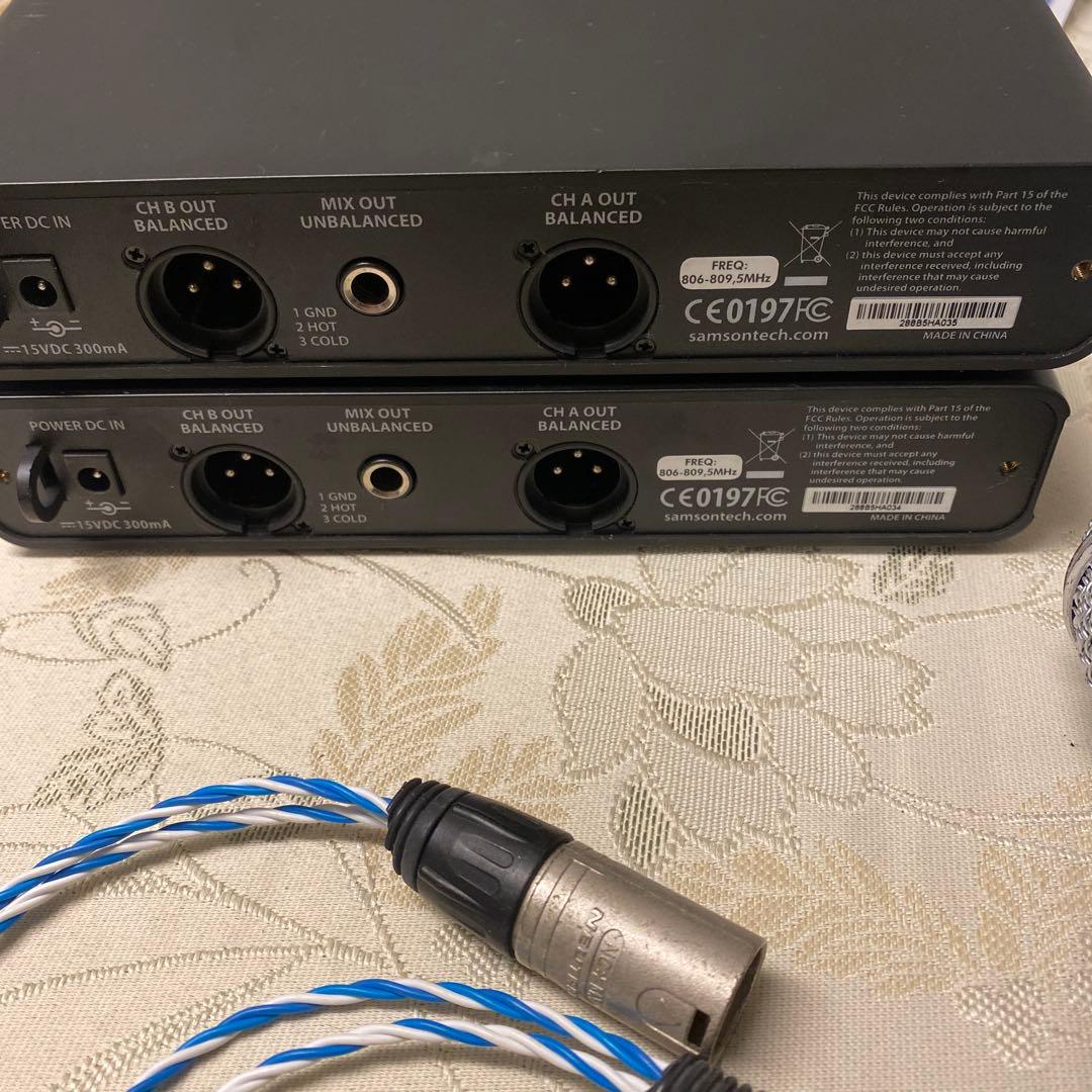 【SAMSON】ワイヤレスマイク4本×受信機2台