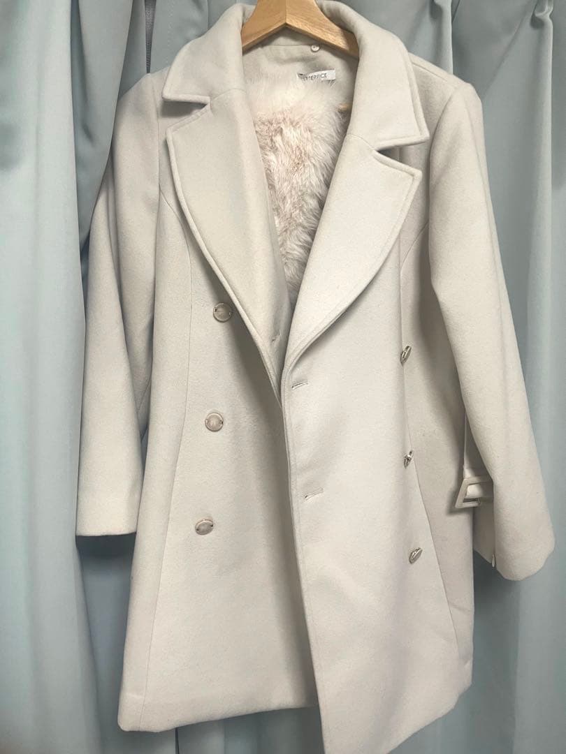 LIP SERVICE スリットスリーブファーカラーコート