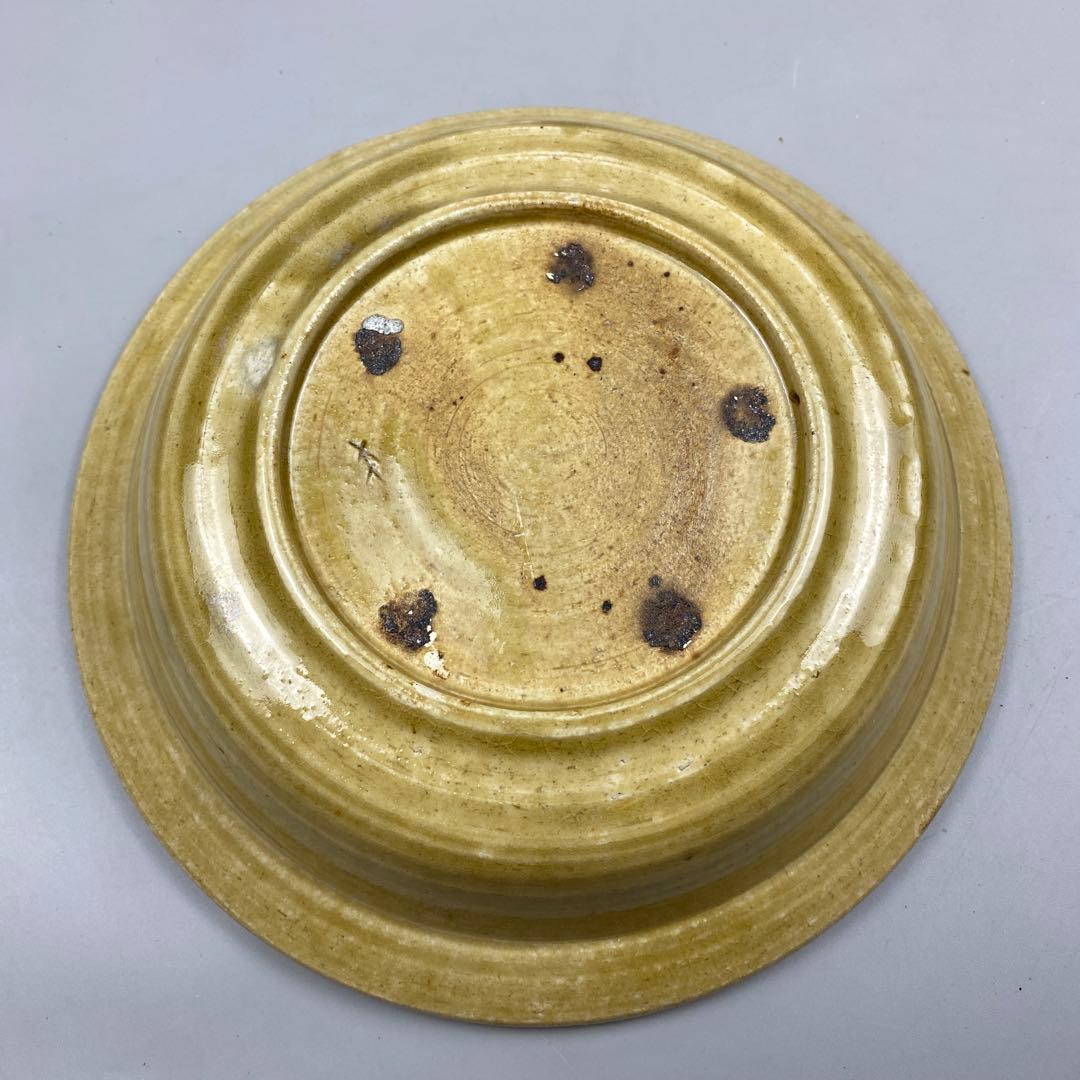 茶道具 加藤芳右衛門 黄瀬戸 平鉢 共箱