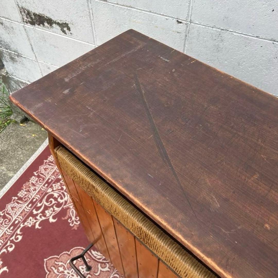 50s60sビンテージ品◾️鉄アイアンベース カウンターテーブル 古家具 店舗什器