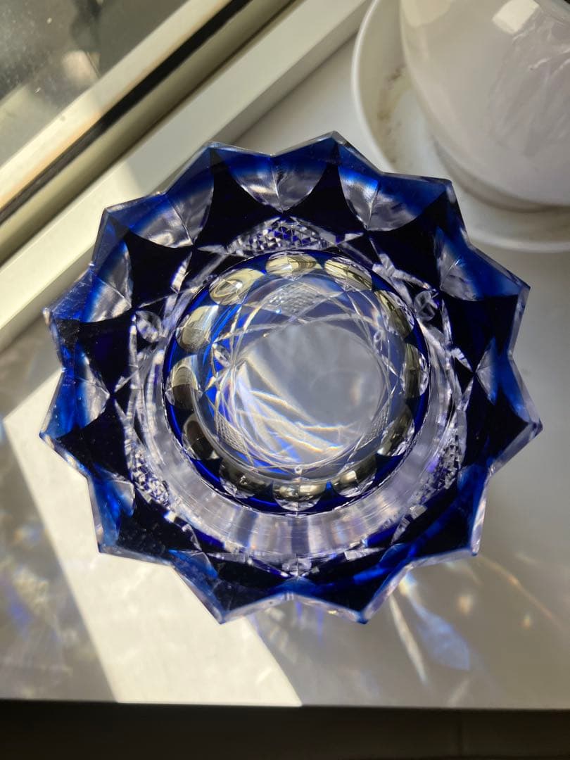 昭和レトロ 江戸切子 花器 花瓶