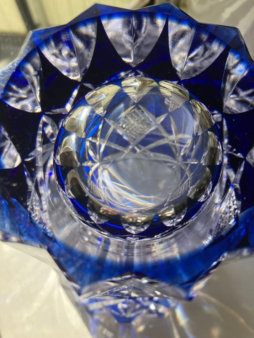 昭和レトロ 江戸切子 花器 花瓶