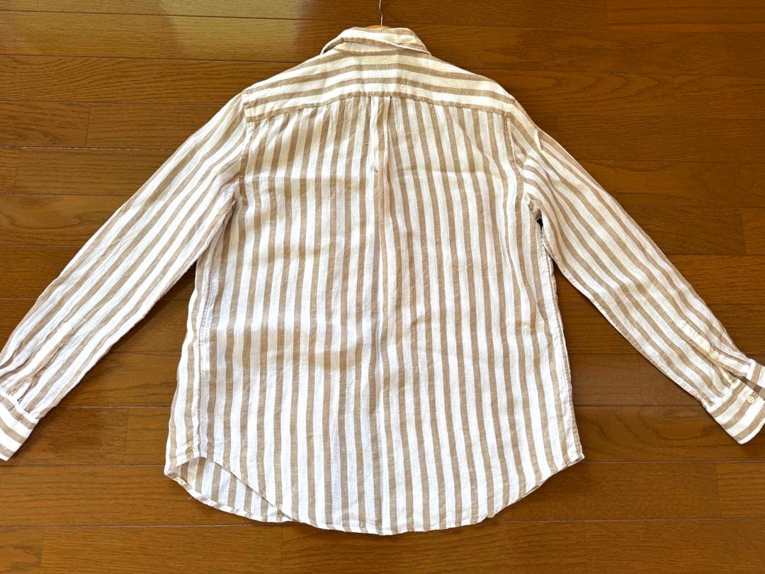 ラルフローレン リネンシャツ ミルクティーベージュ S