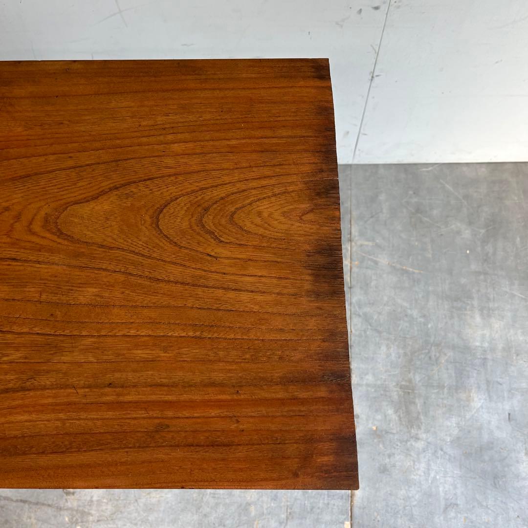 アンティーク ミシン脚 リメイク テーブル 欅 古材 一枚板 レトロ z590