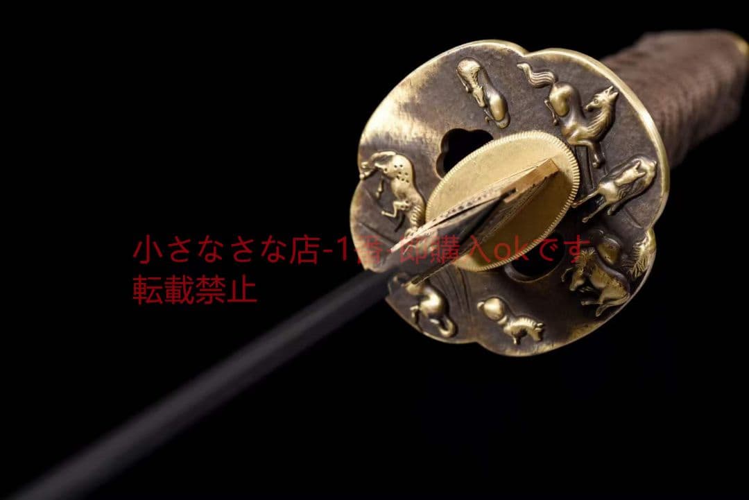 12インチT 10焼刃三色研磨馬到功成 古兵器 武具 刀装具 日本刀 模造刀