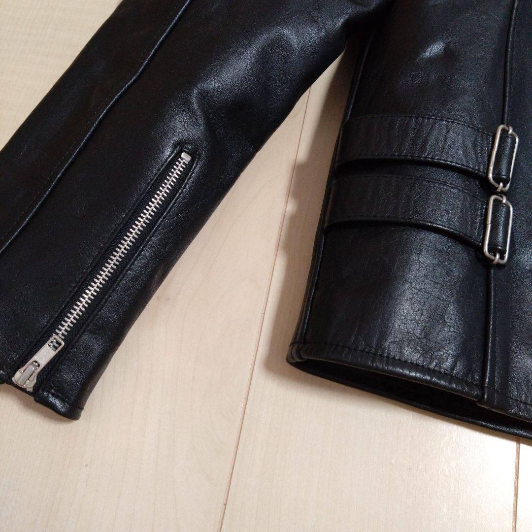 ホーンワークス　ブラックレザージャケット シングルライダース　xl